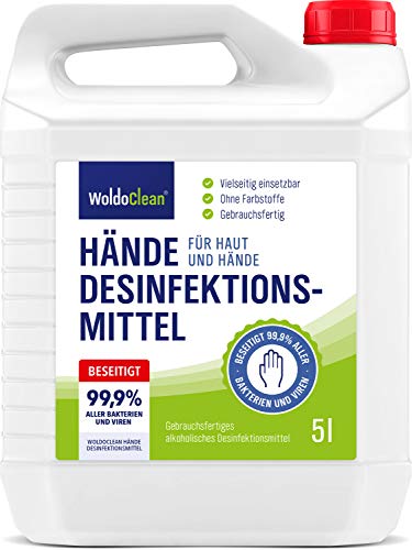 Desinfektionsmittel für Hände und Haut 5 Liter – anwendungsfertig und begrenzt viruzid  