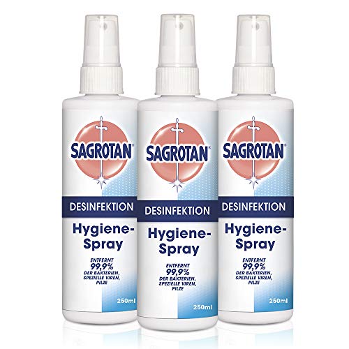 Sagrotan Hygiene Pumpspray 250 ml, antibakterielles Desinfektionsmittel, 3er Pack (3 x 250 ml)  